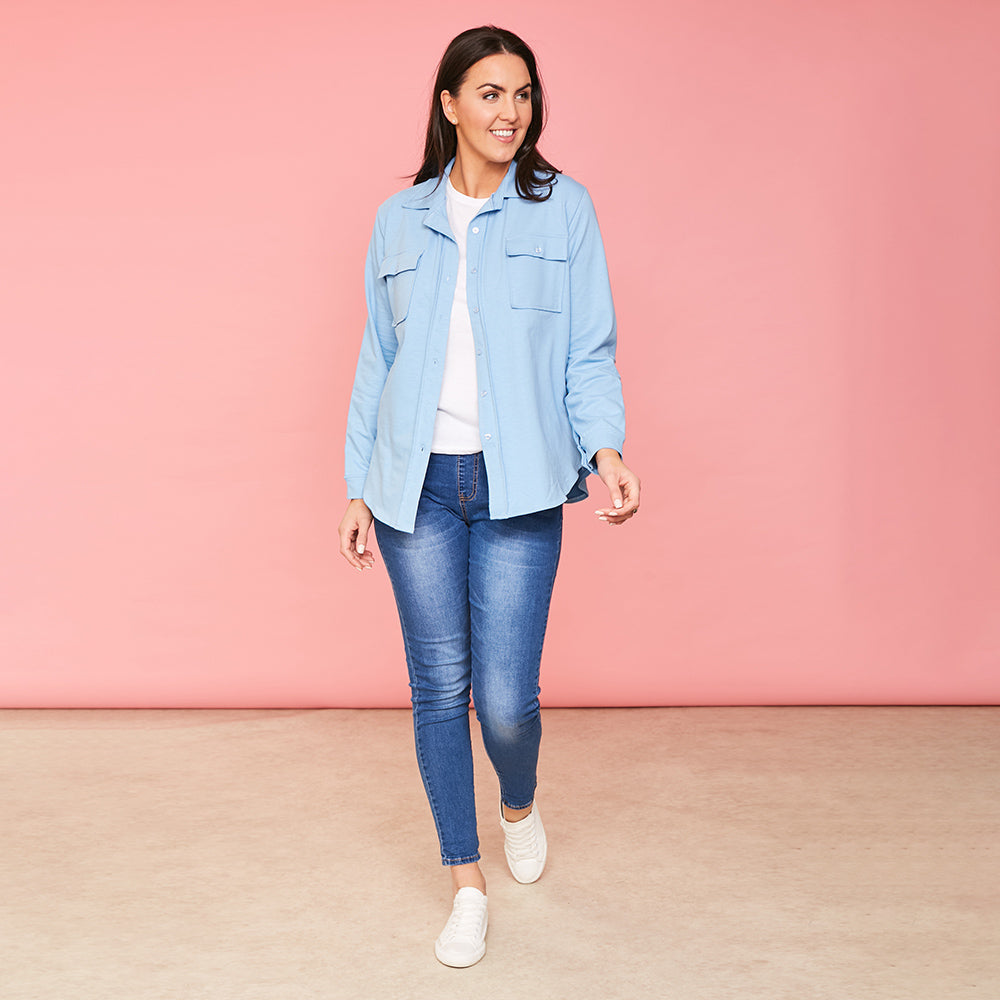 Jodie Jersey Shirt (Sky Blue)