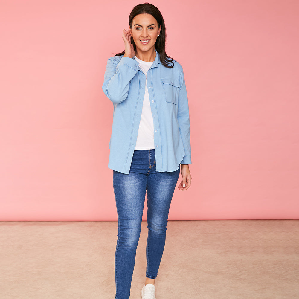 Jodie Jersey Shirt (Sky Blue)