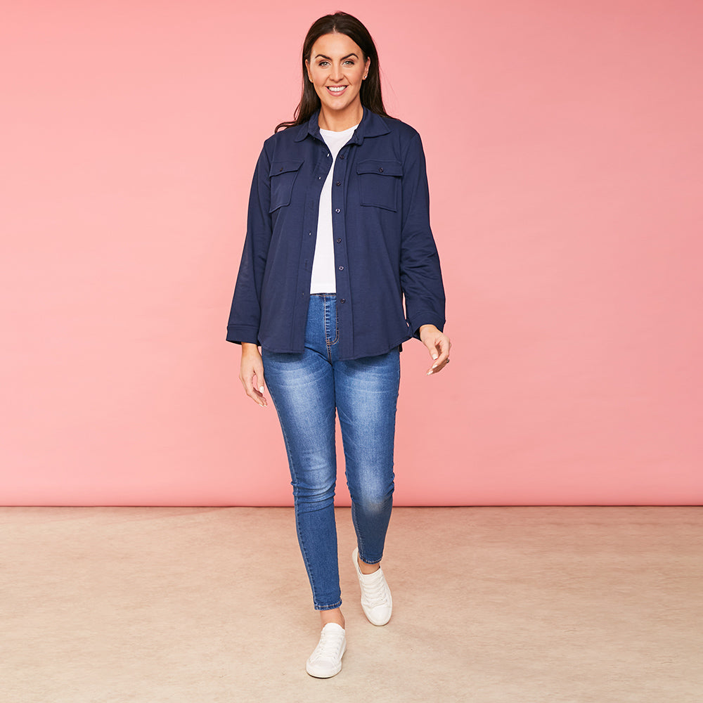 Jodie Jersey Shirt (Navy)