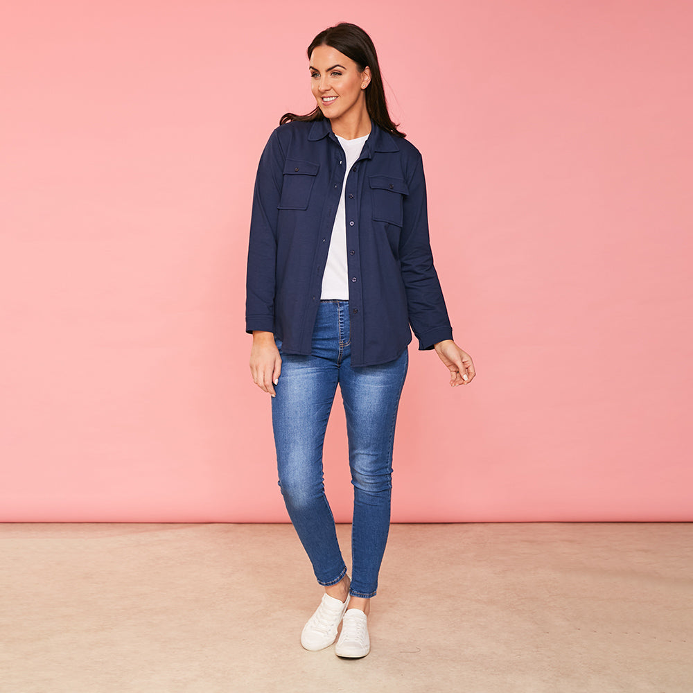 Jodie Jersey Shirt (Navy)
