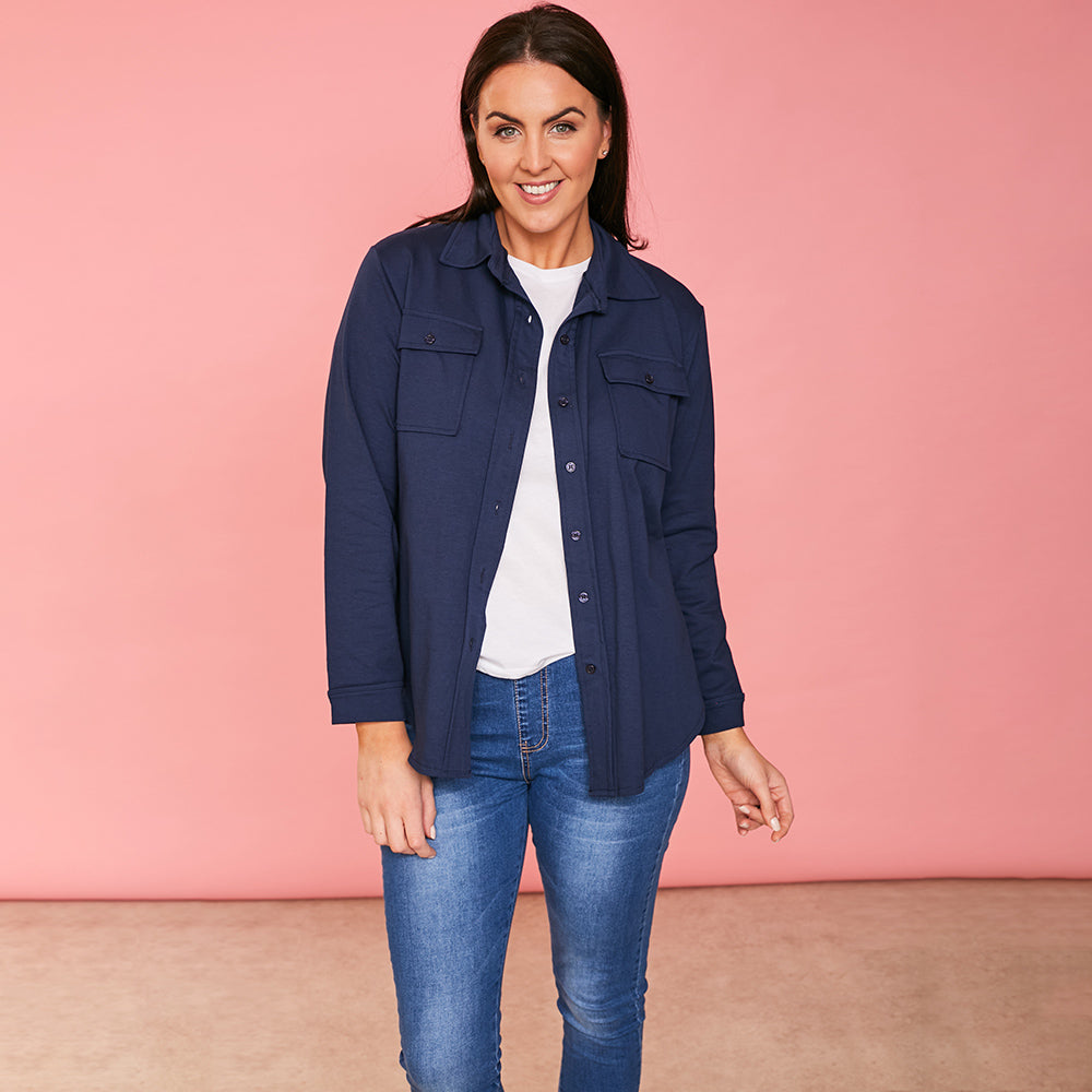 Jodie Jersey Shirt (Navy)