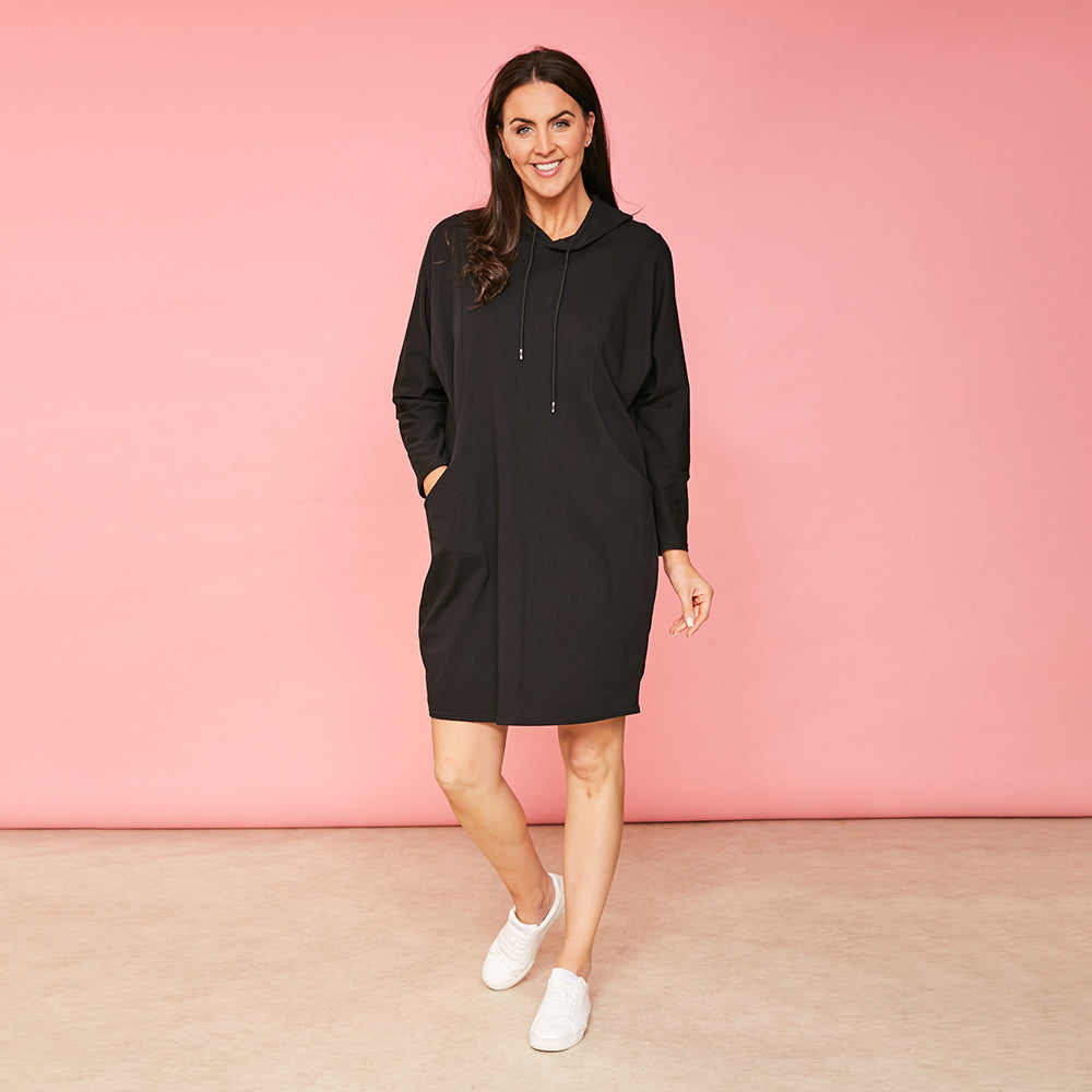 Landon Hoody Dress (Black)