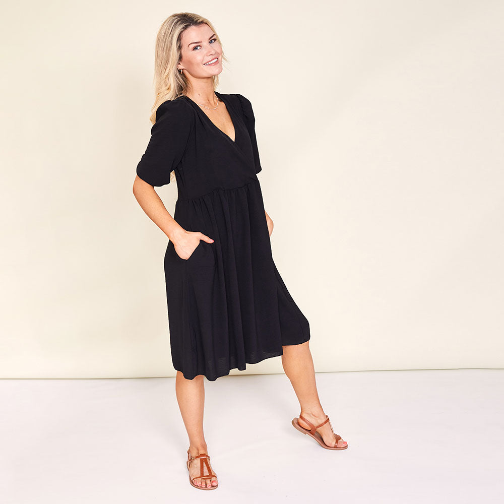 Amber Dress (Black) - The Casual Company