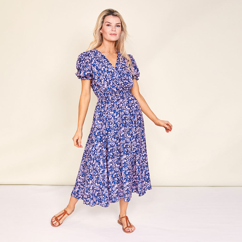 Sasha Dress (Navy Floral)