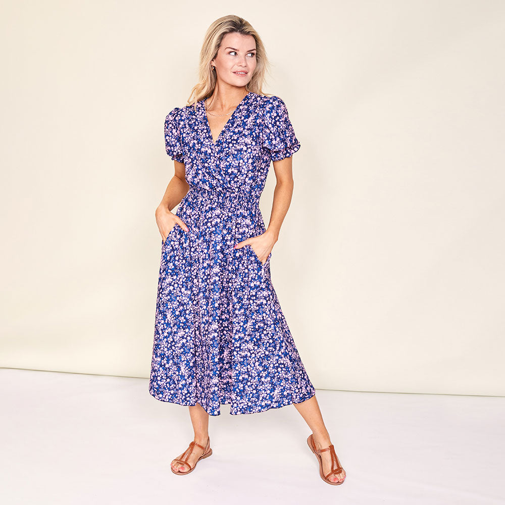 Sasha Dress (Navy Floral)