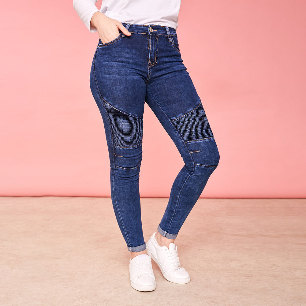 Kim Biker Jeans (Dark Blue)