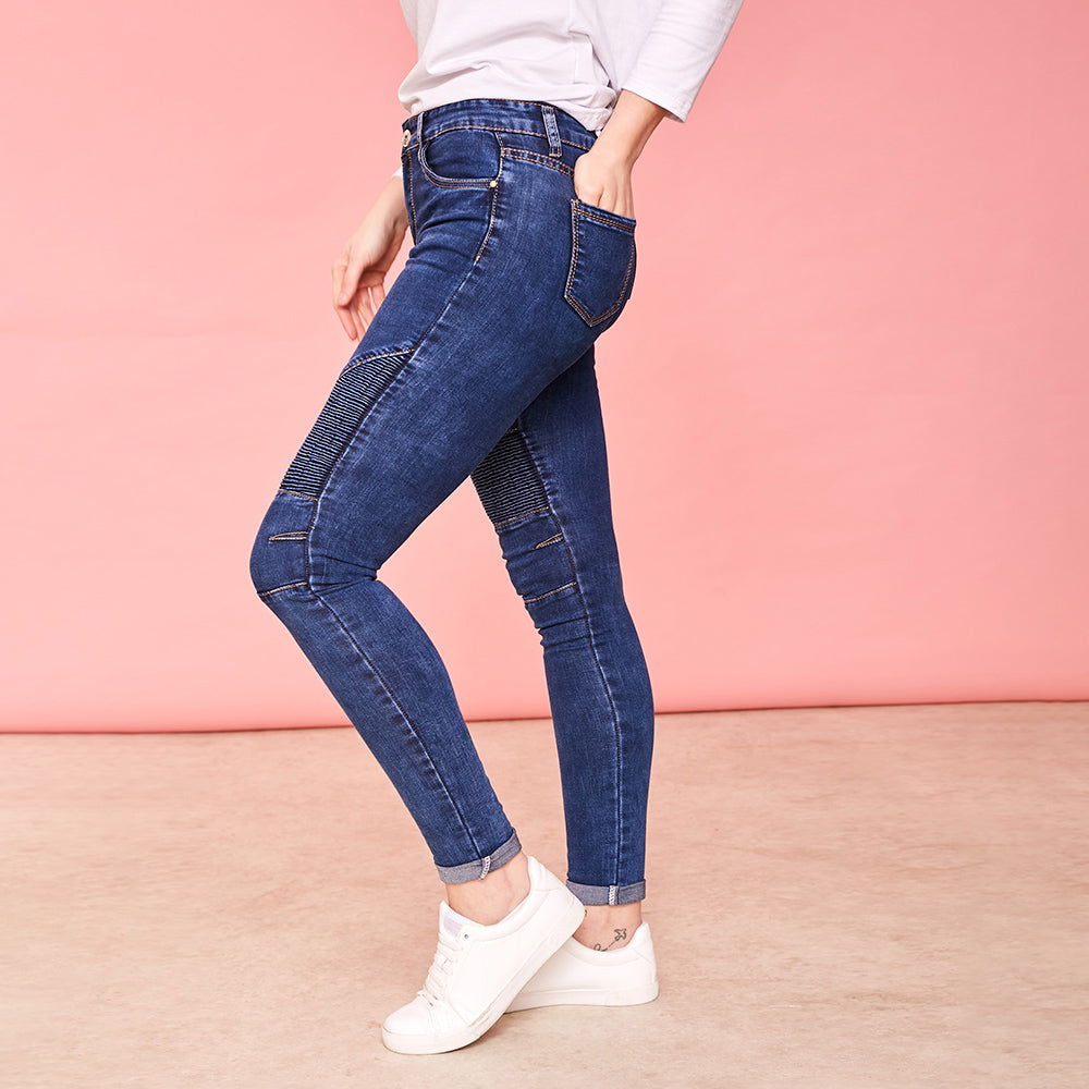 Kim Biker Jeans (Dark Blue)