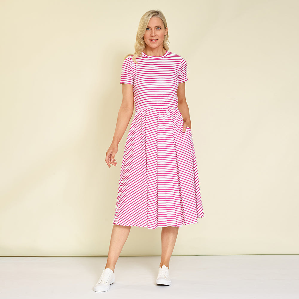 Piper Dress (Pink Stripe)