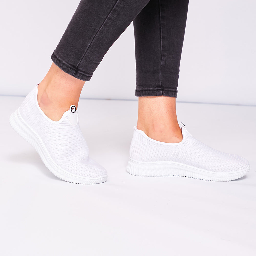 Abby Trainers (White) - The Casual Company