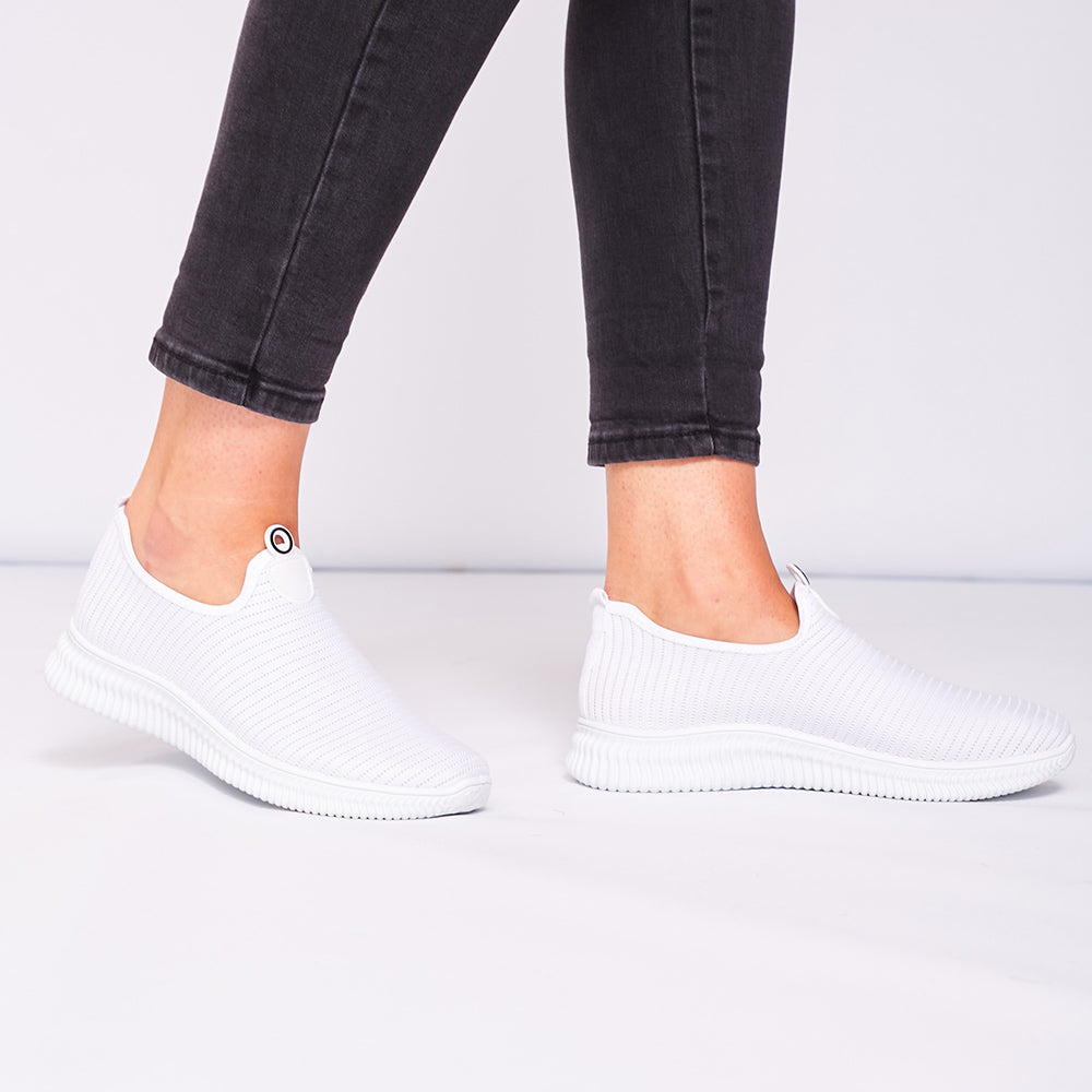 Abby Trainers (White) - The Casual Company