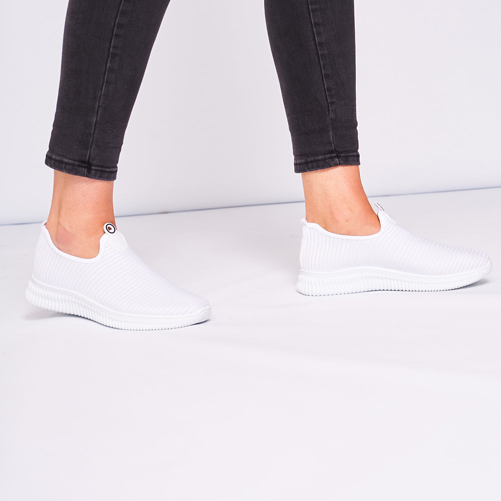 Abby Trainers (White) - The Casual Company