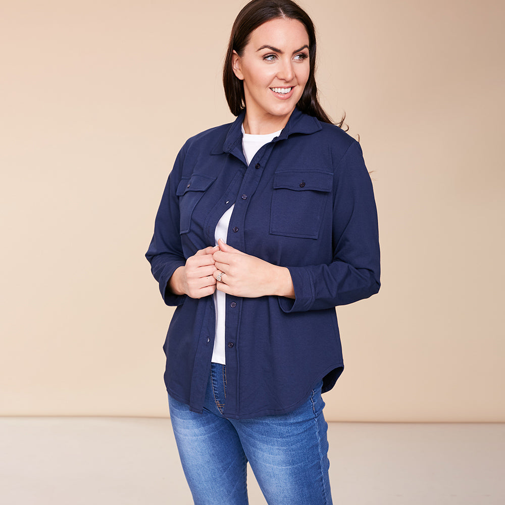 Jodie Jersey Shirt (Navy)