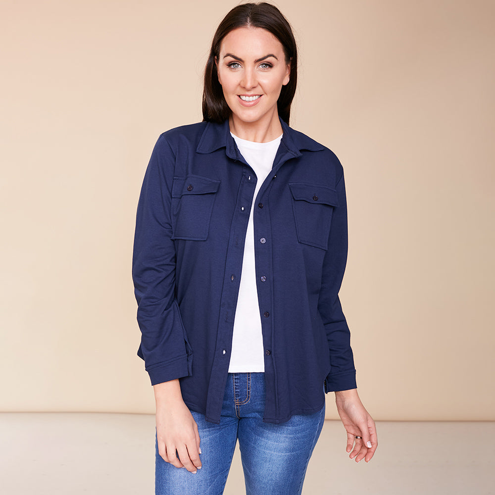 Jodie Jersey Shirt (Navy)