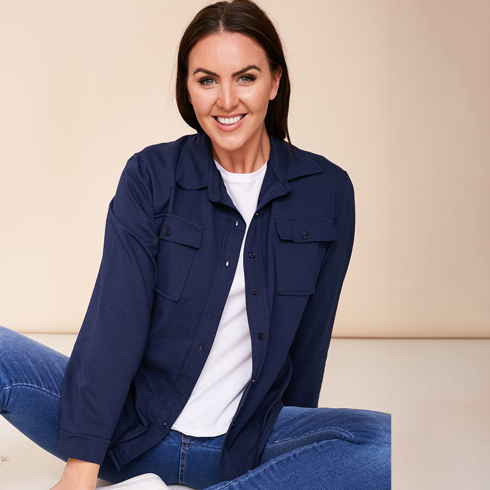 Jodie Jersey Shirt (Navy)