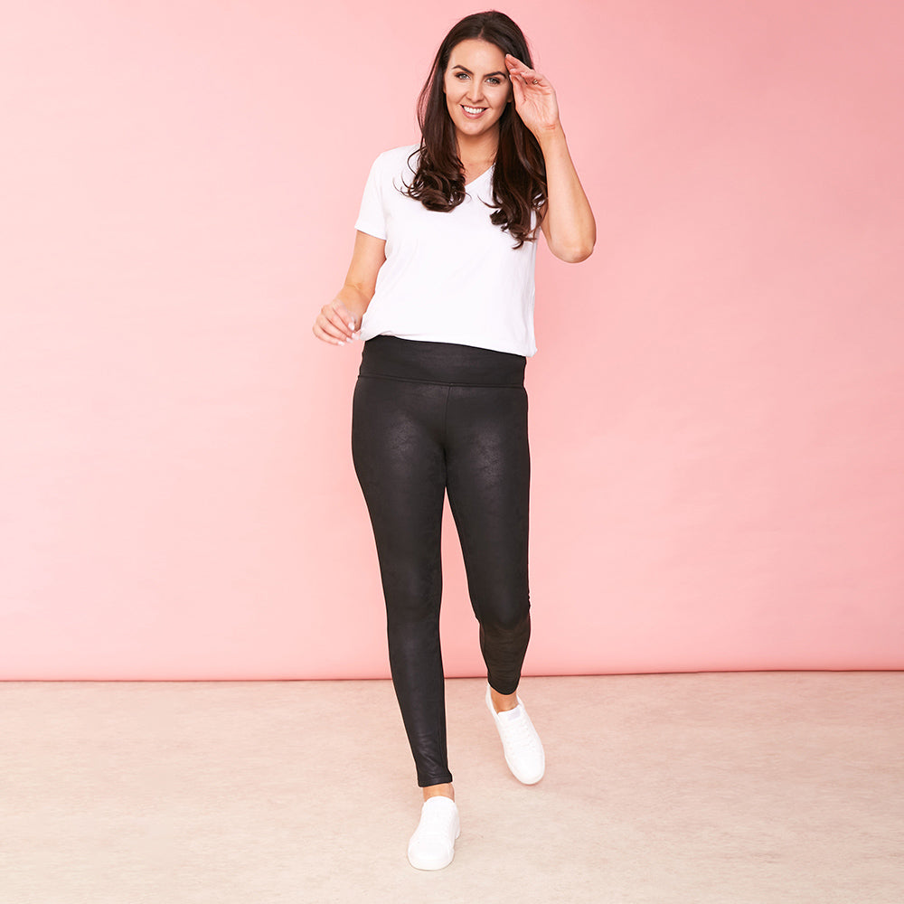 Ellie Leather Legging (Black)