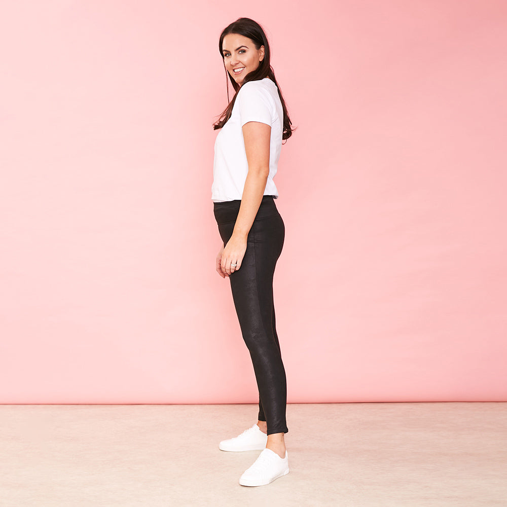 Ellie Leather Legging (Black)