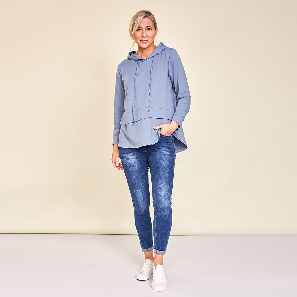 Aria Hoody (Denim) - The Casual Company
