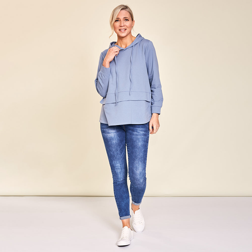 Aria Hoody (Denim) - The Casual Company