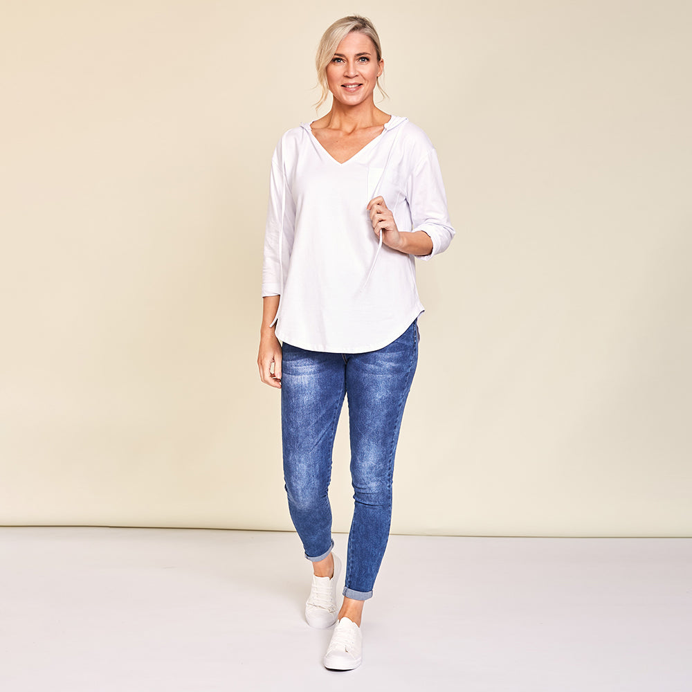 Billie Hoody (White) - The Casual Company