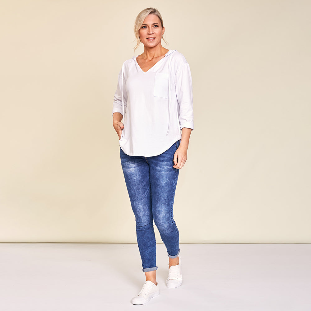 Billie Hoody (White) - The Casual Company