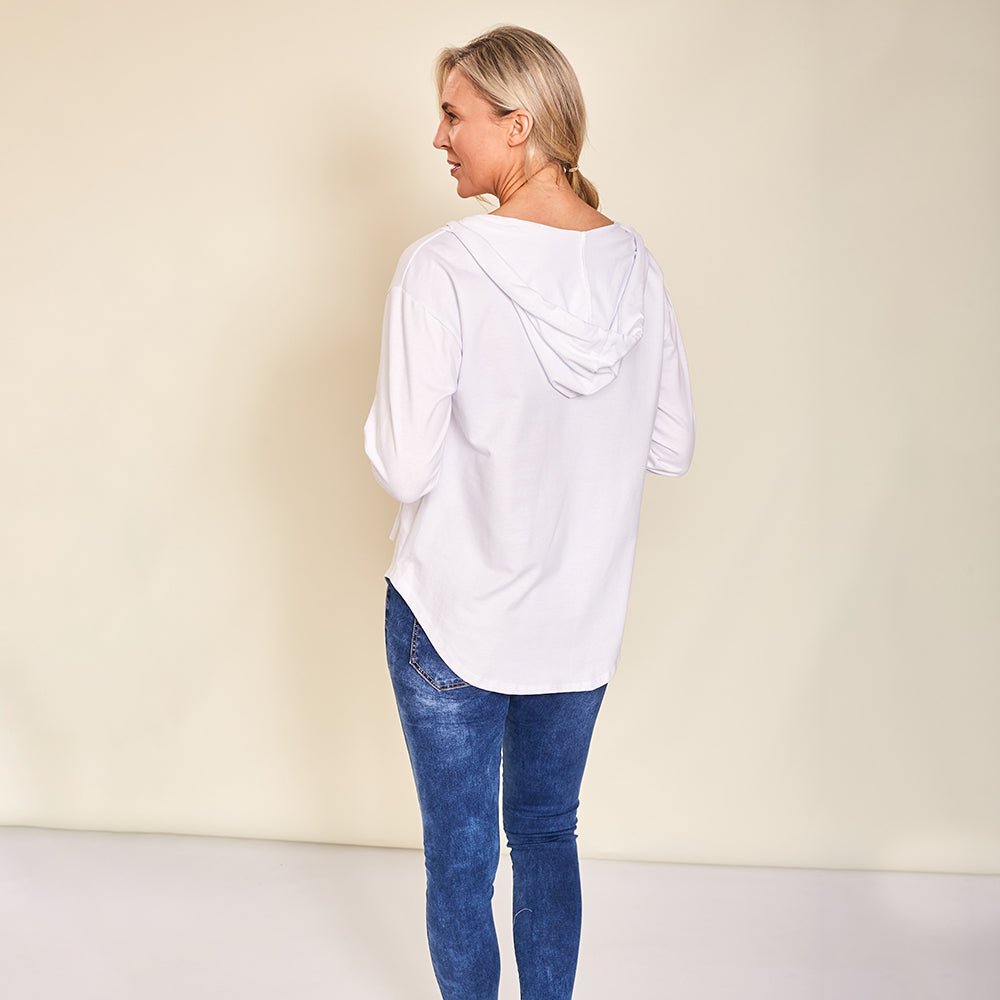 Billie Hoody (White) - The Casual Company