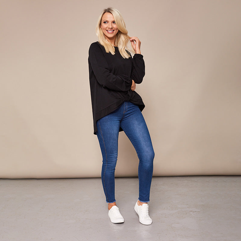 Joanne Knot Jumper Black