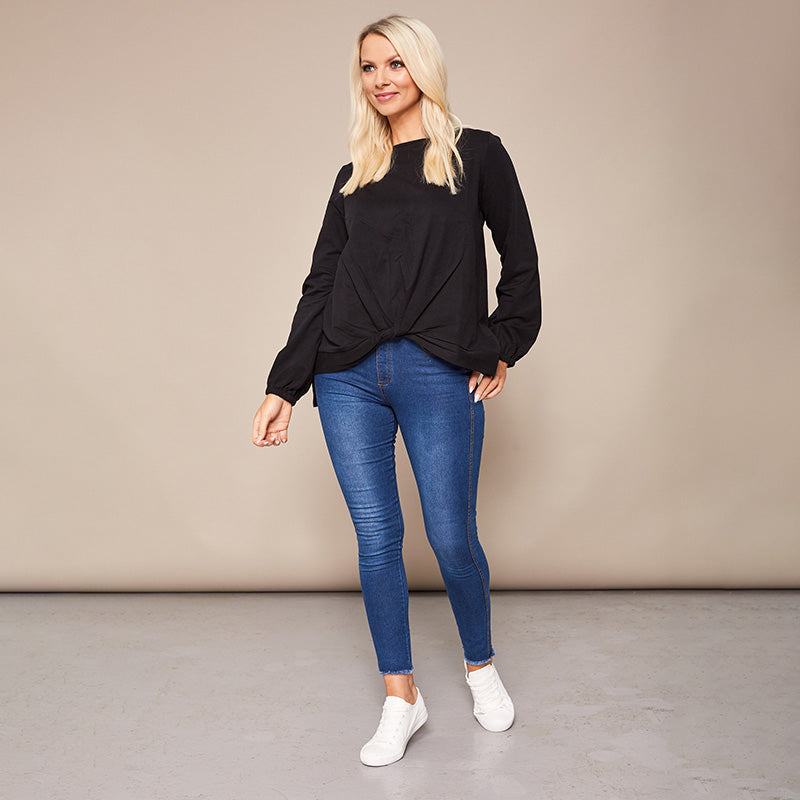 Joanne Knot Jumper Black