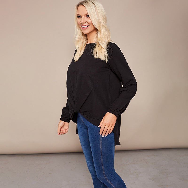 Joanne Knot Jumper Black