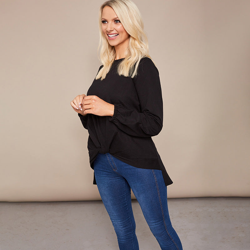 Joanne Knot Jumper Black