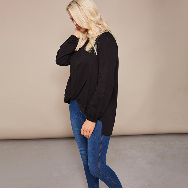 Joanne Knot Jumper Black