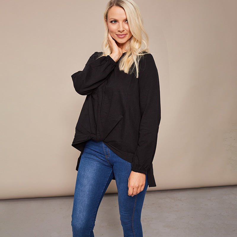 Joanne Knot Jumper Black
