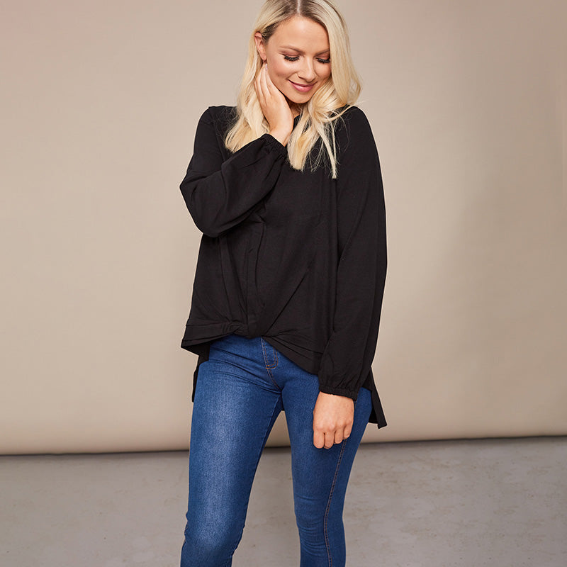 Joanne Knot Jumper Black