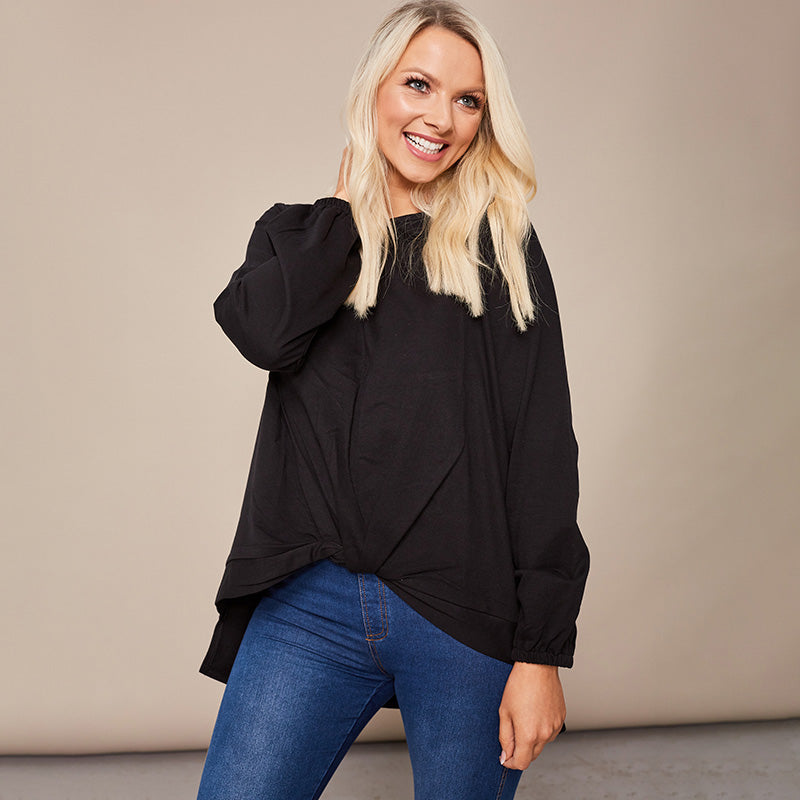 Joanne Knot Jumper Black