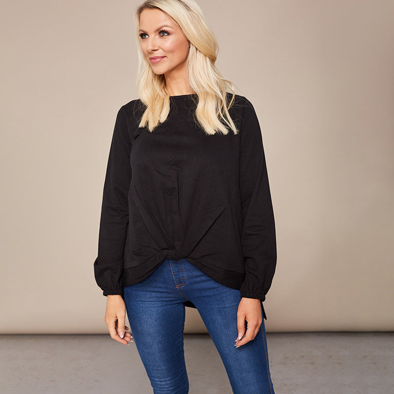Joanne Knot Jumper Black