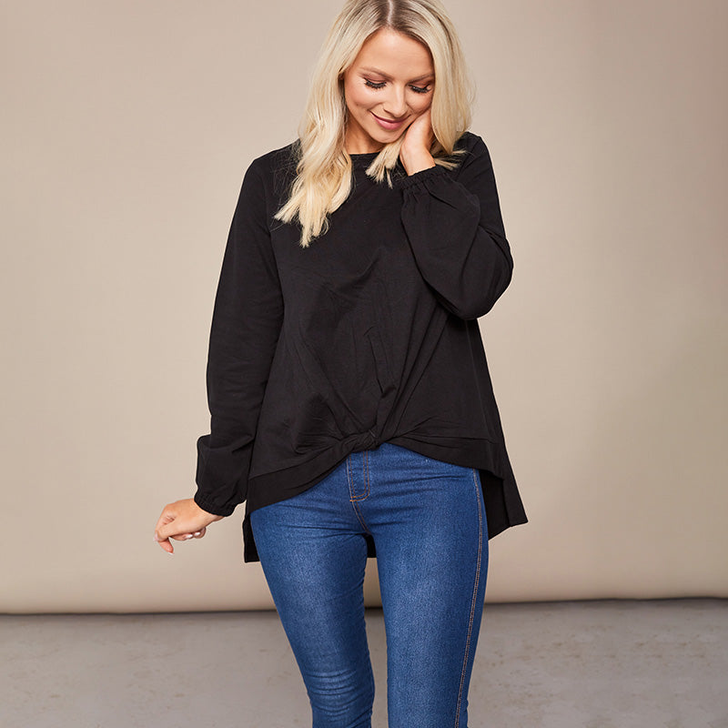 Joanne Knot Jumper Black