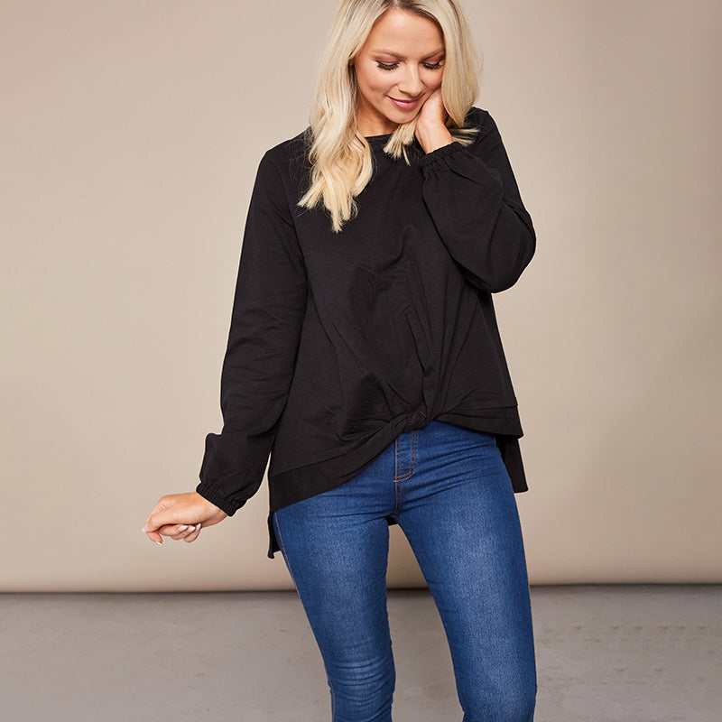Joanne Knot Jumper Black