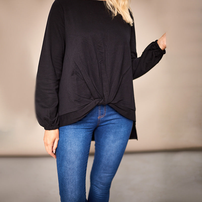 Joanne Knot Jumper Black