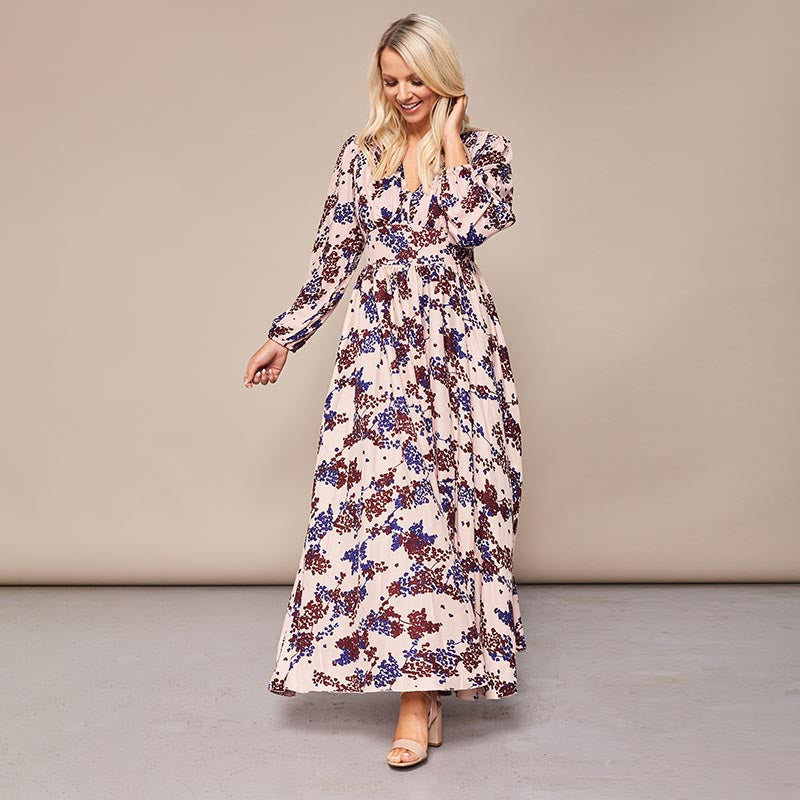 Maisy Maxi Dress Cream Floral