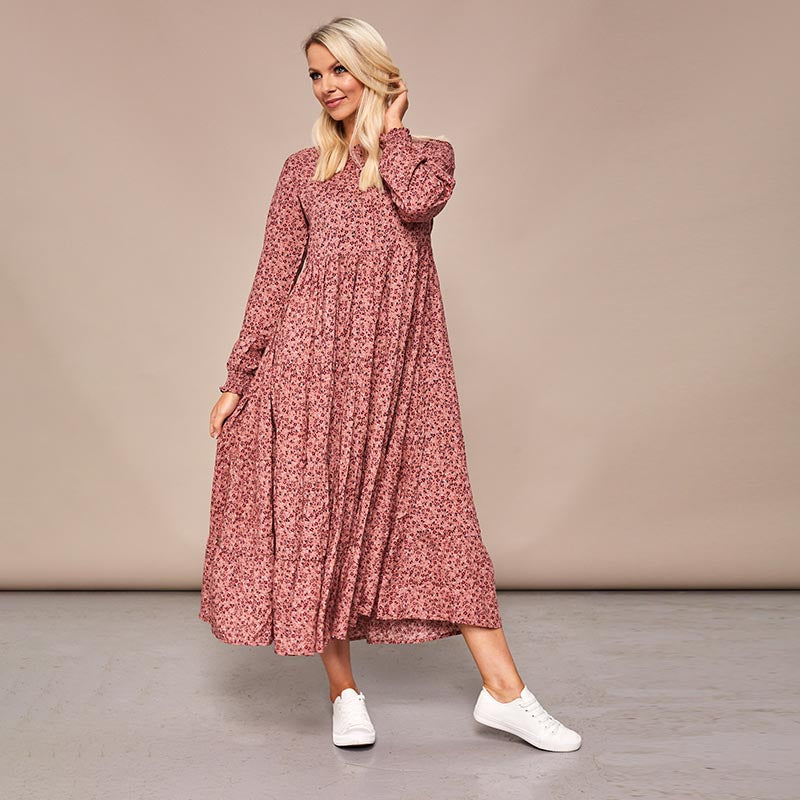 Toni Pink Floral Maxi Dress