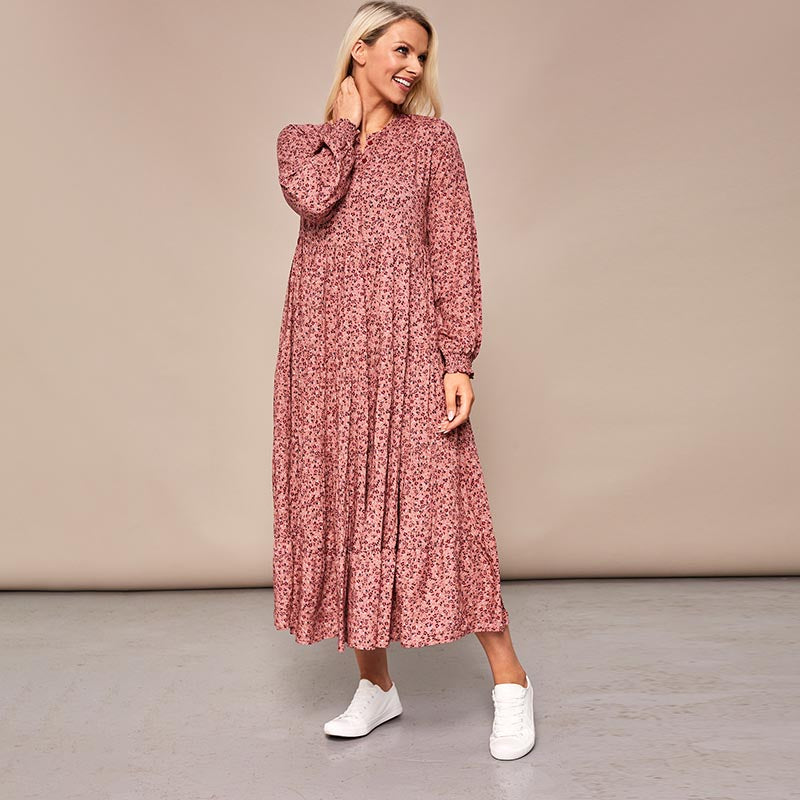 Toni Pink Floral Maxi Dress