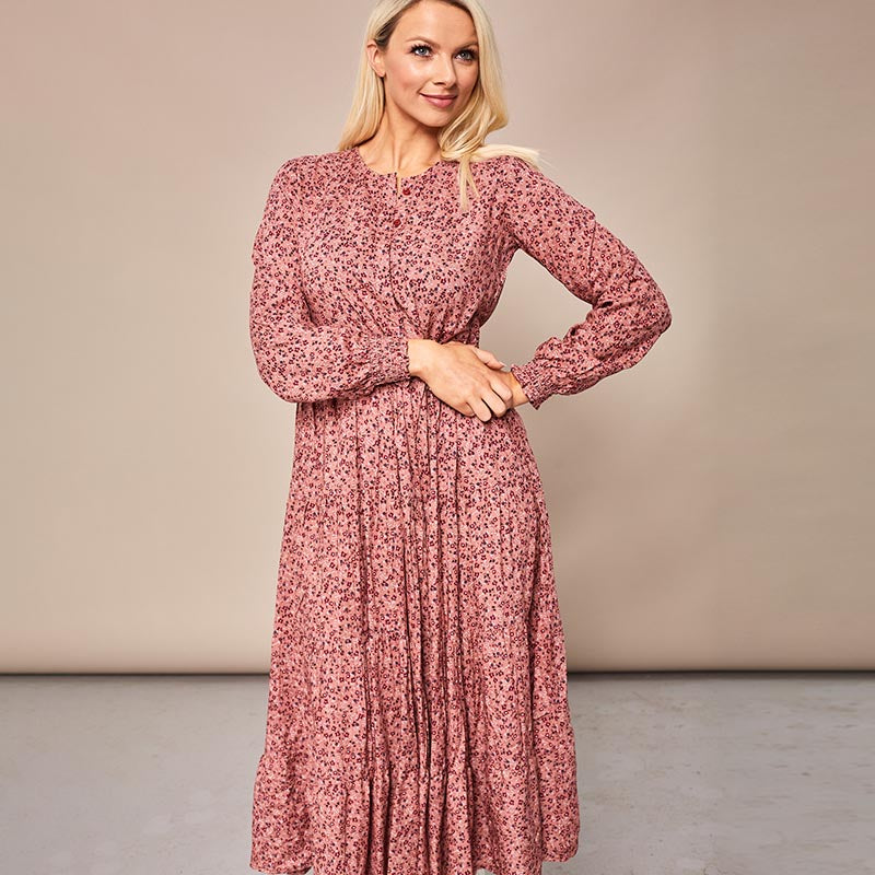 Toni Pink Floral Maxi Dress