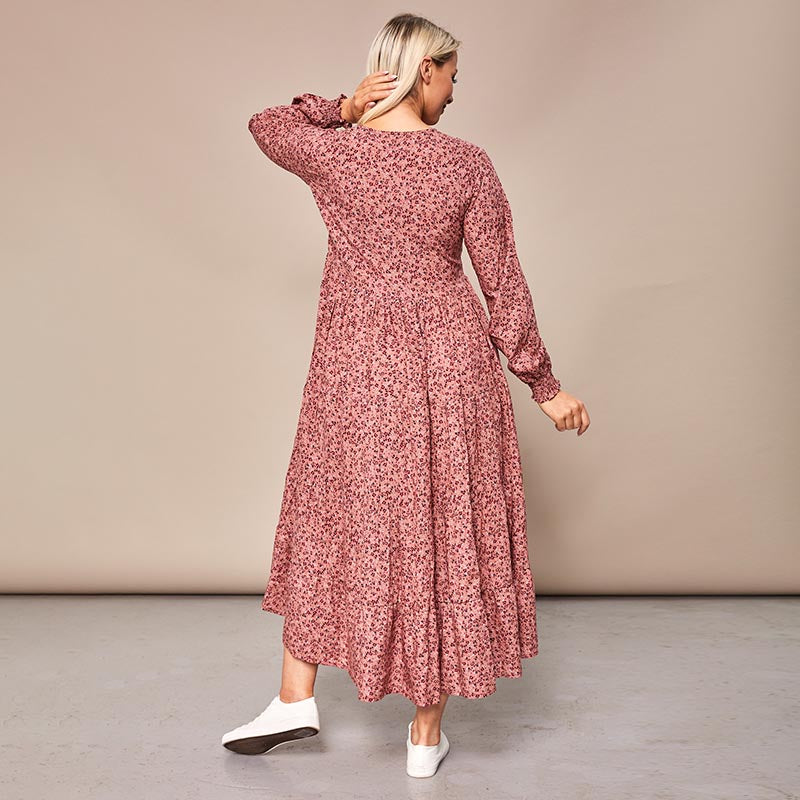 Toni Pink Floral Maxi Dress