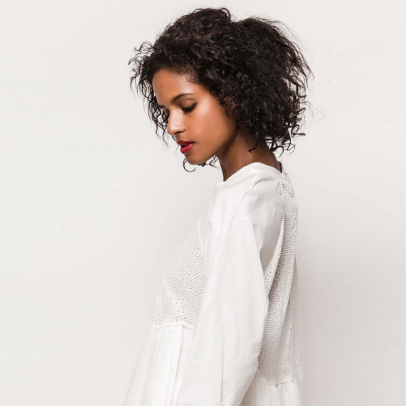 High Low Peplum Blouse White