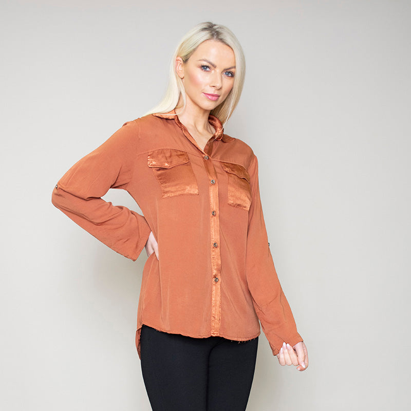 Carrie Pocket Shirt (Bronze)