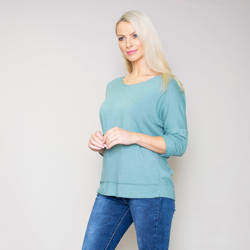 Lori V Neck Top (Teal)