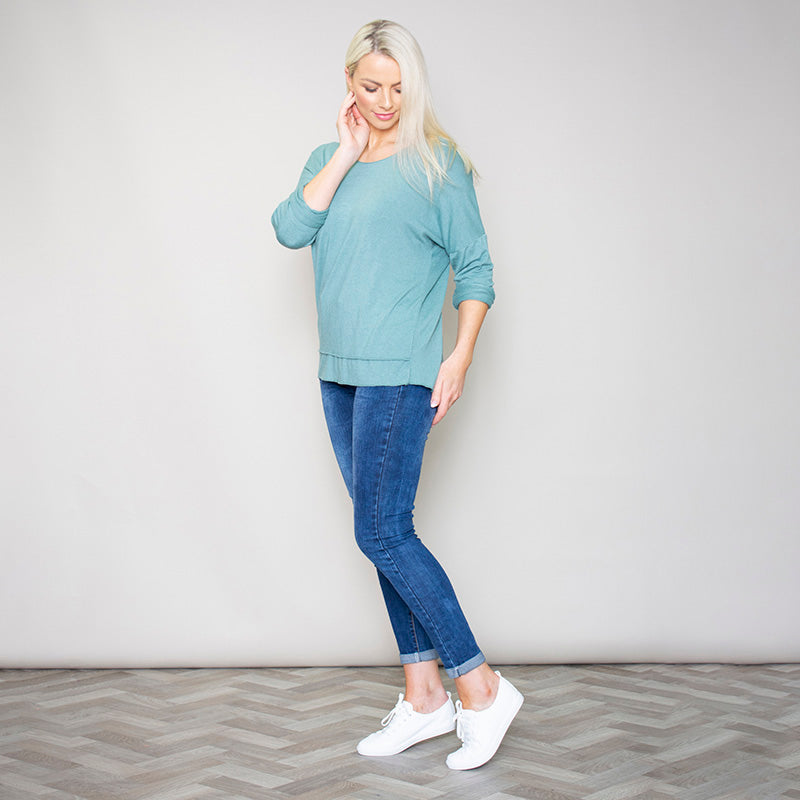 Lori V Neck Top (Teal)