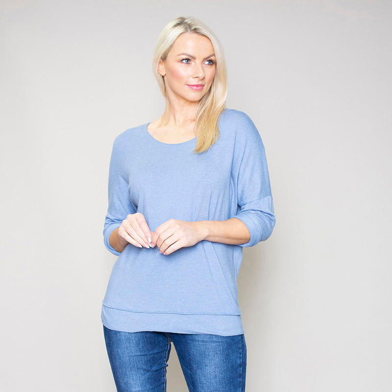 Lori V Neck Jumper (Blue)