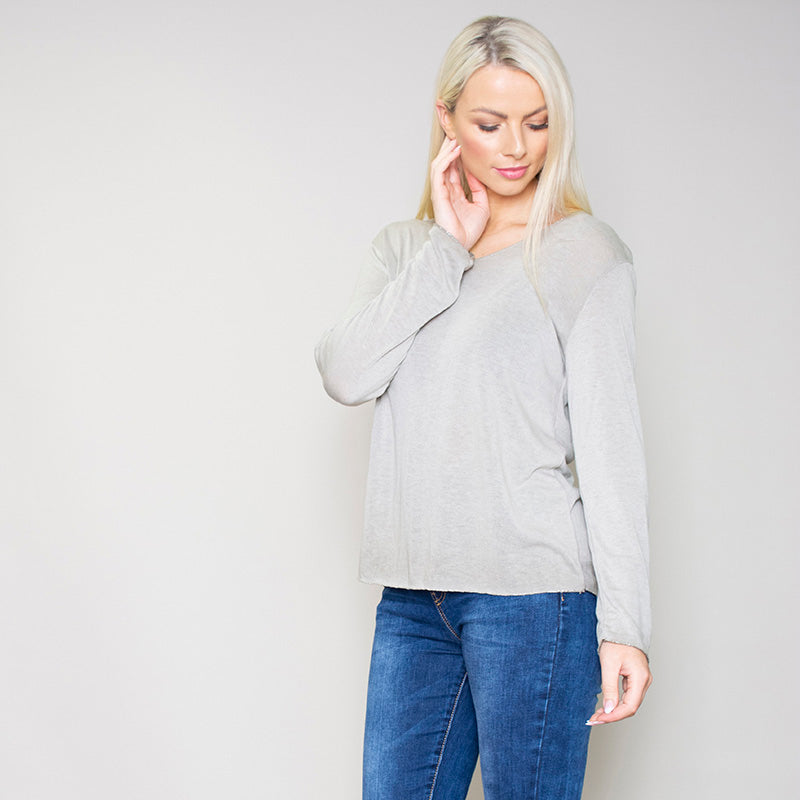 Lori Grey V Neck Jumper