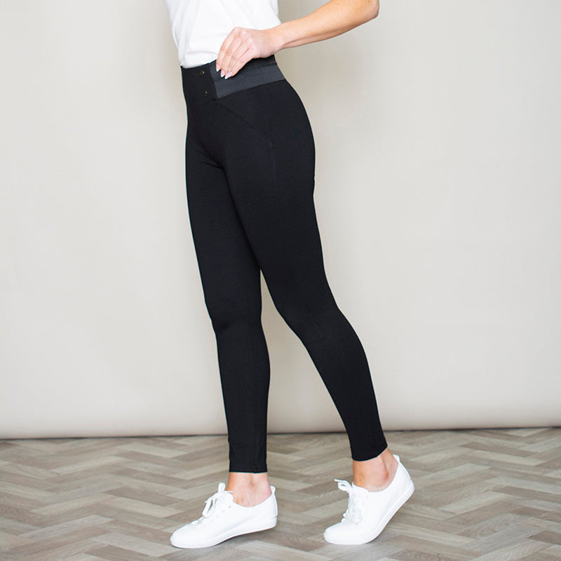 Geri Button Trousers (Black)