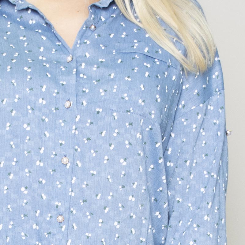 Penny Floral Shirt (Blue)
